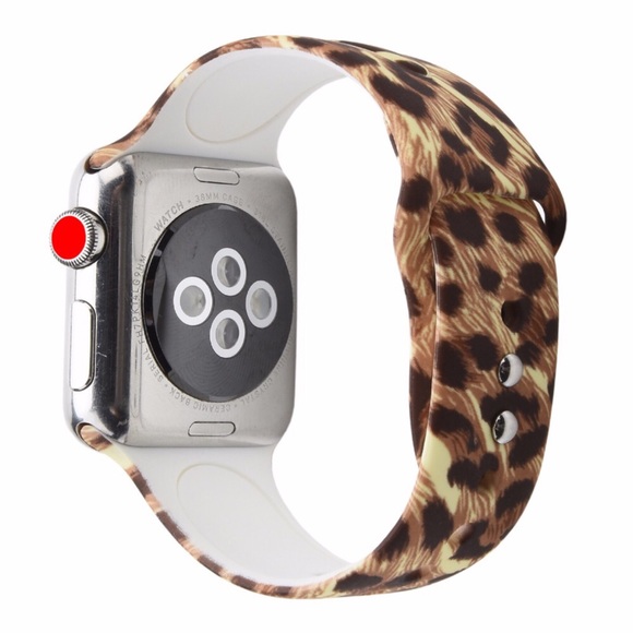 Leopard Print Silicone Watchband for Apple Watch - Picture 2 of 10